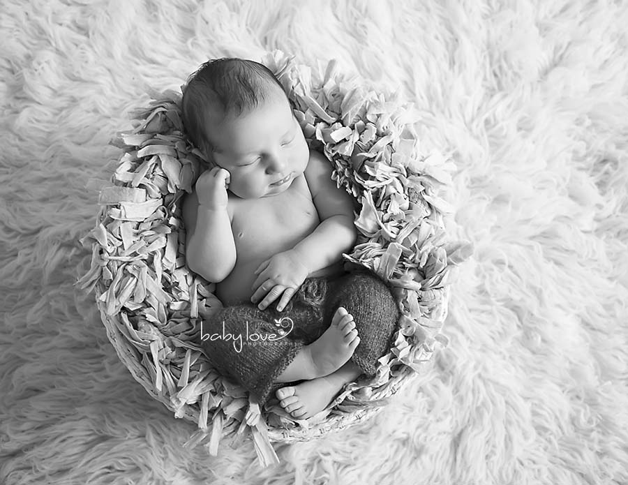 Sleeping newborn boy photographer macomb michigan